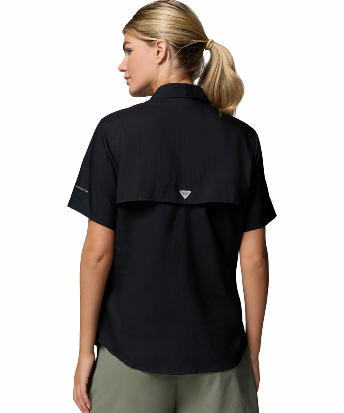 Blusa Para Mujer Manga Corta PFG Tamiami™ II Negra Vestuario