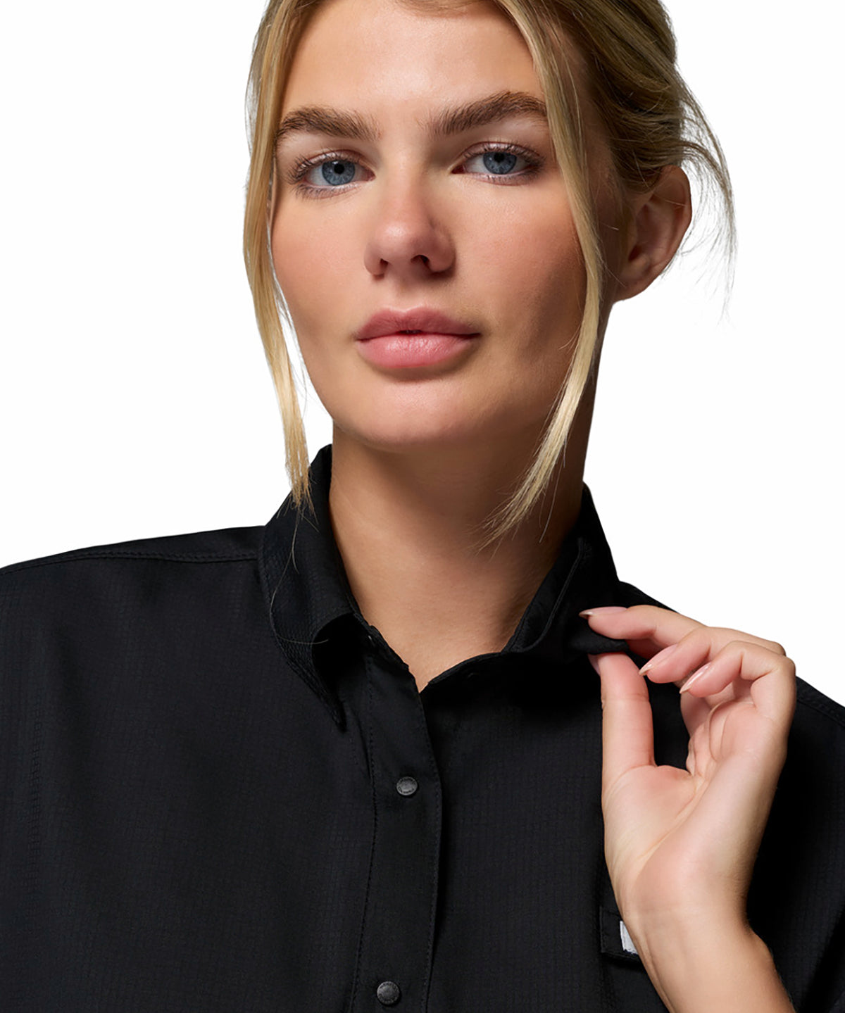 Blusa Para Mujer Manga Corta PFG Tamiami™ II Negra Vestuario
