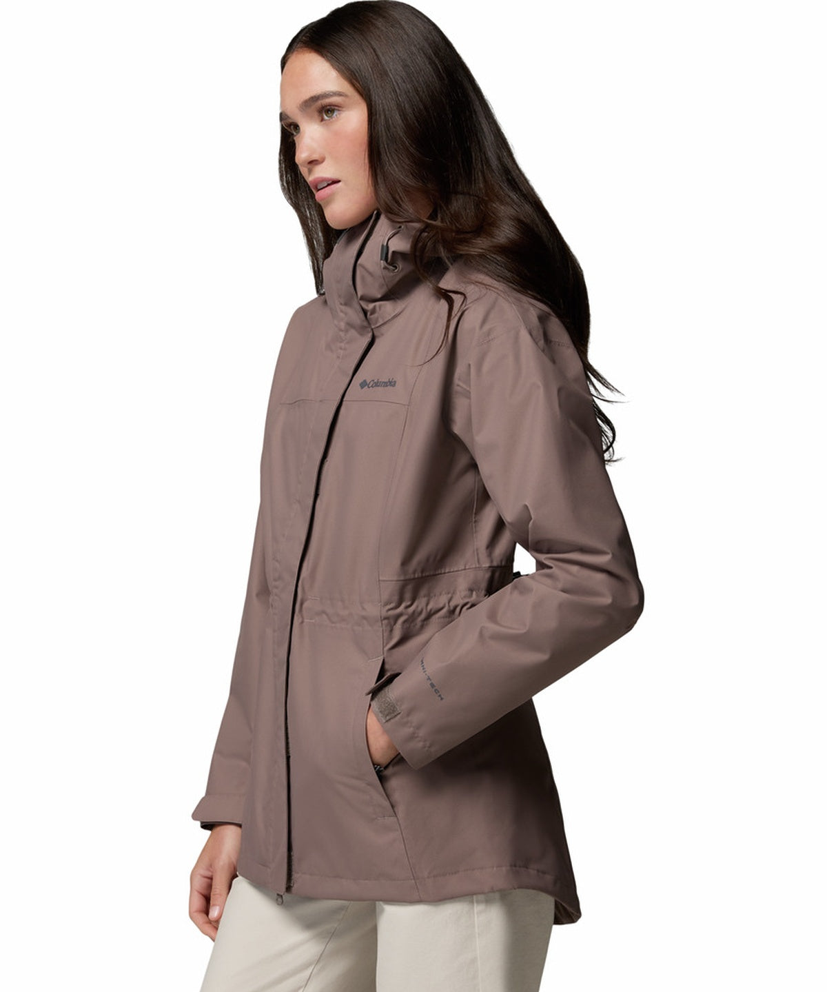 Casaca Impermeable Larga Mujer Hikebound™ II