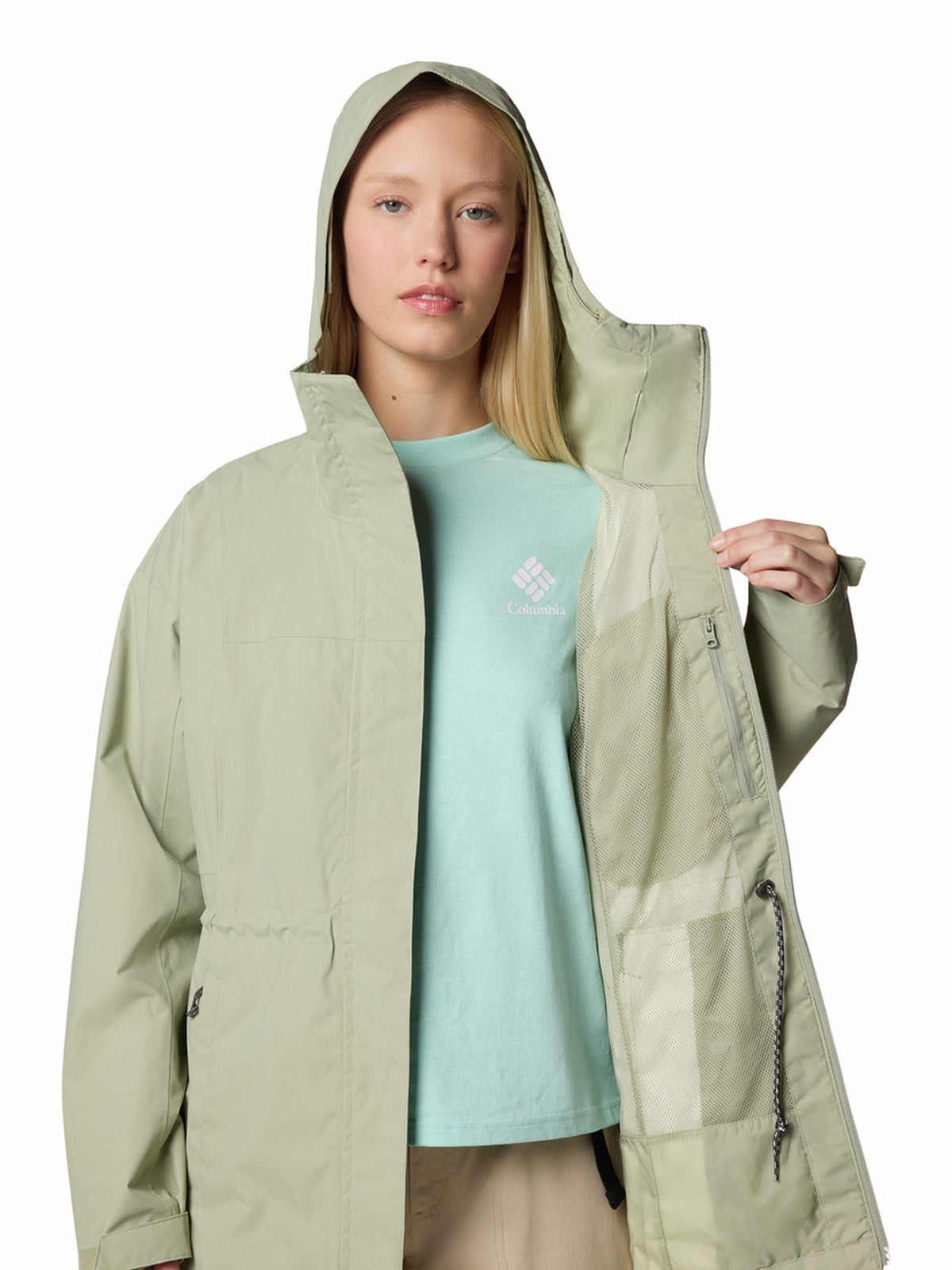 Casaca Impermeable Larga Mujer Hikebound™ II