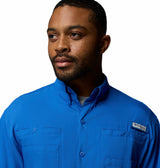 Camisa Para Hombre Manga Corta PFG Tamiami™ II Azul Columbia