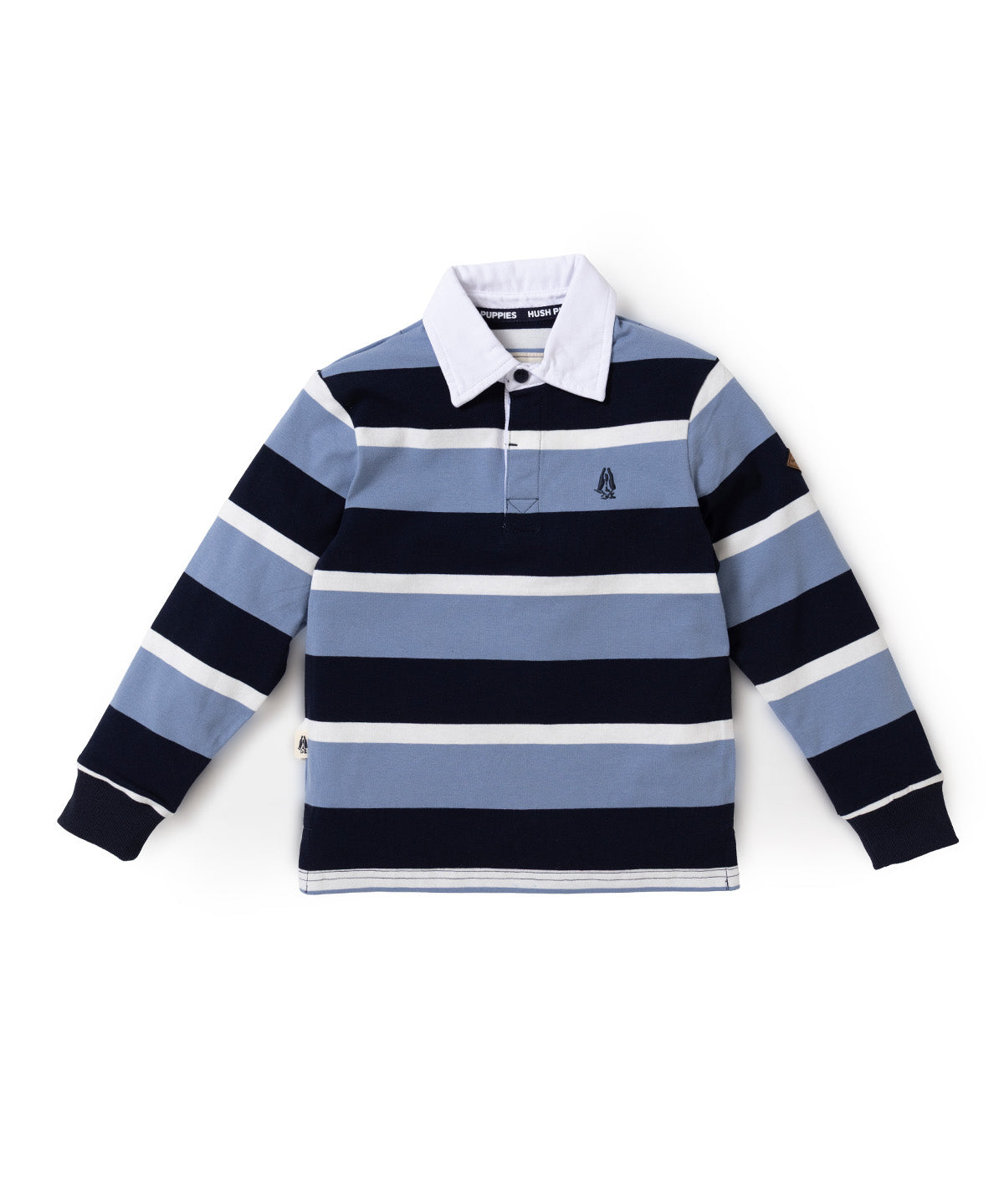Polo Manga Larga Para Niño Oscar Algodón Azul Hush Puppies Kids