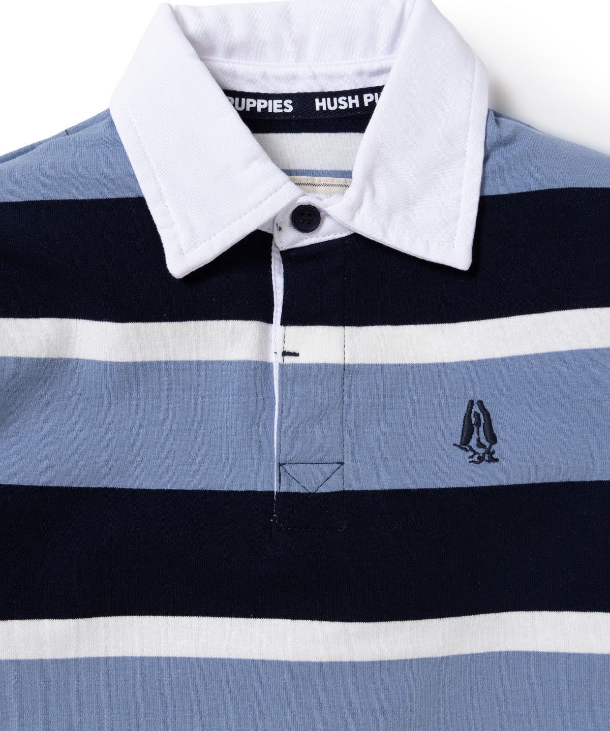 Polo Manga Larga Para Niño Oscar Algodón Azul Hush Puppies Kids