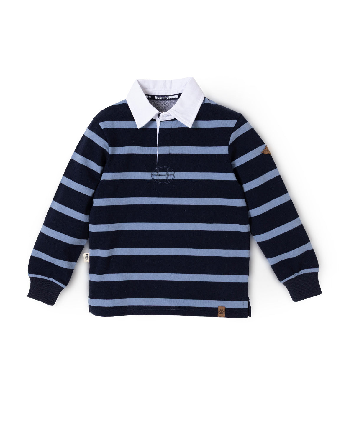 Polo Manga Larga Para Niño Timber Algodón Azul Hush Puppies Kids