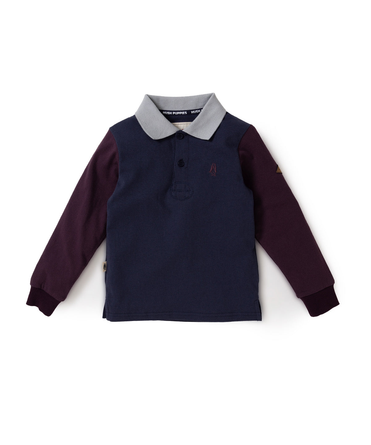 Polo Manga Larga Para Niño North Algodón Azul Hush Puppies Kids