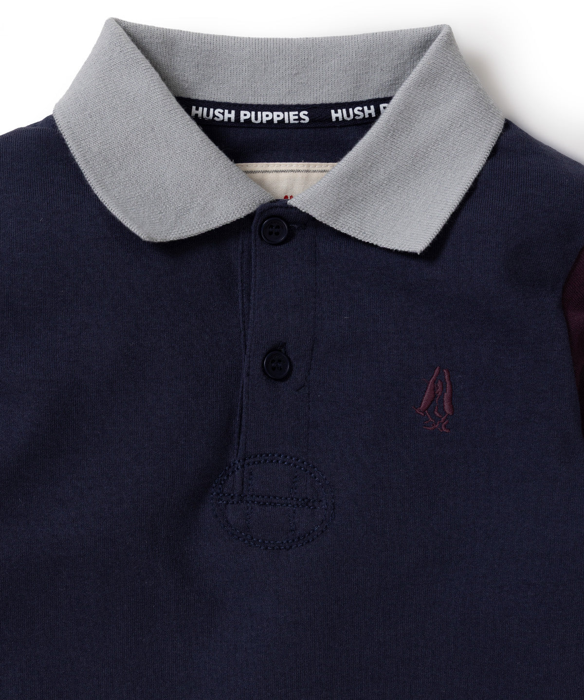 Polo Manga Larga Para Niño North Algodón Azul Hush Puppies Kids