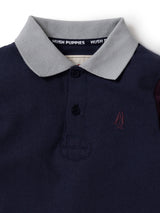 Polo Manga Larga Para Niño North Algodón Azul Hush Puppies Kids
