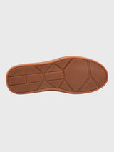 Zapatilla Para Hombre Cuero Gared Café Hush Puppies