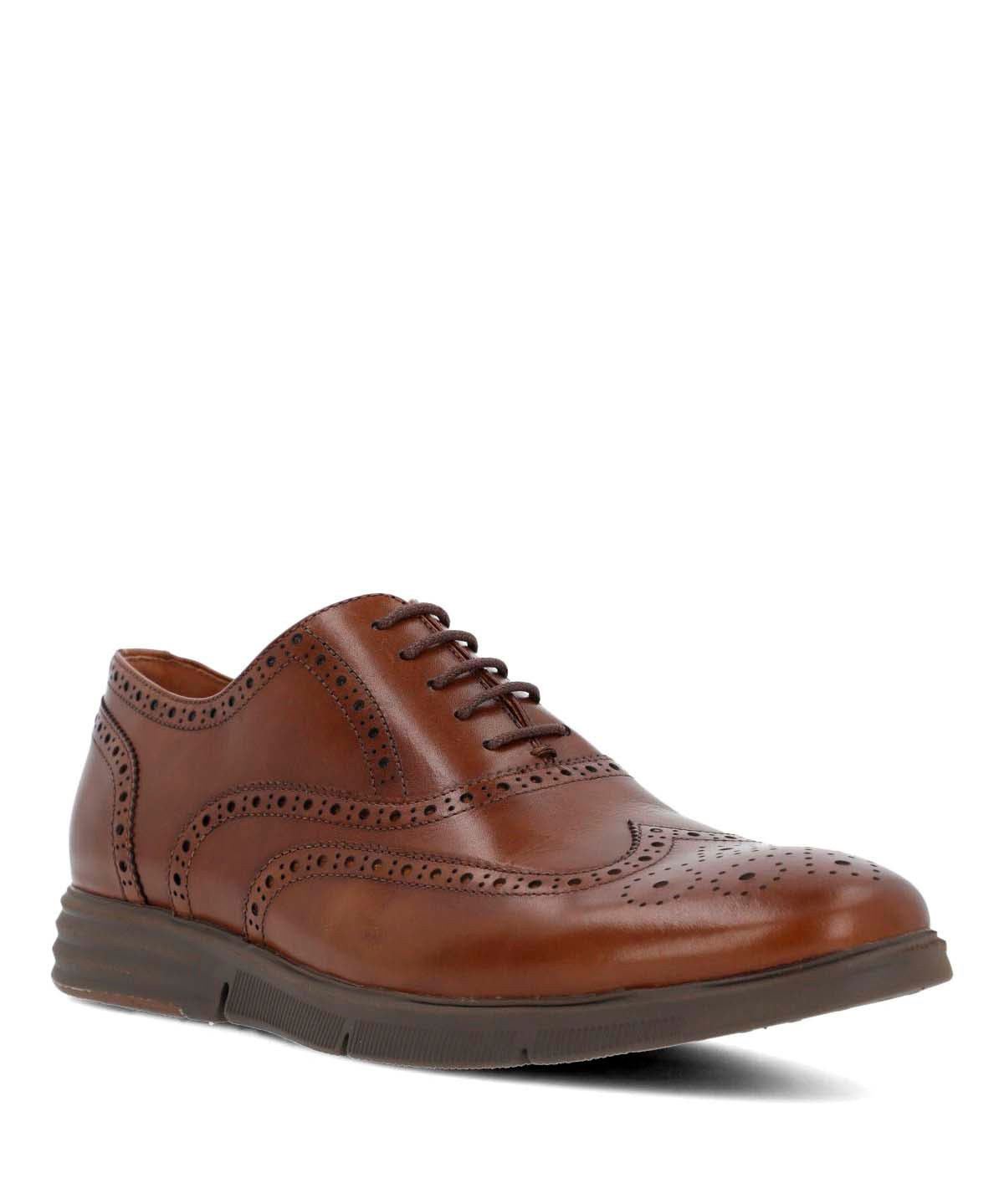 Zapato Para Hombre Cuero Wing Flex Café Hush Puppies