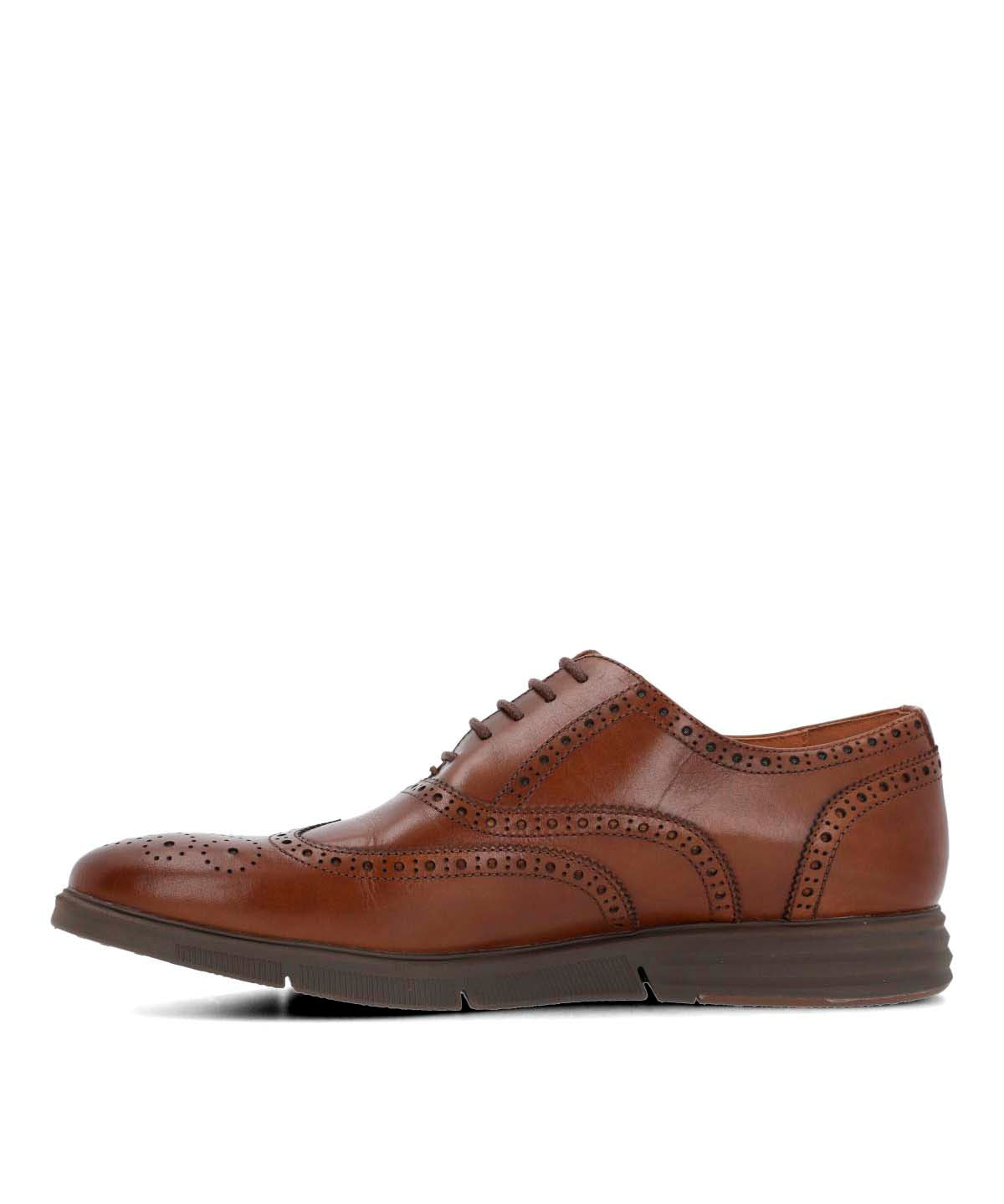 Zapato Para Hombre Cuero Wing Flex Café Hush Puppies
