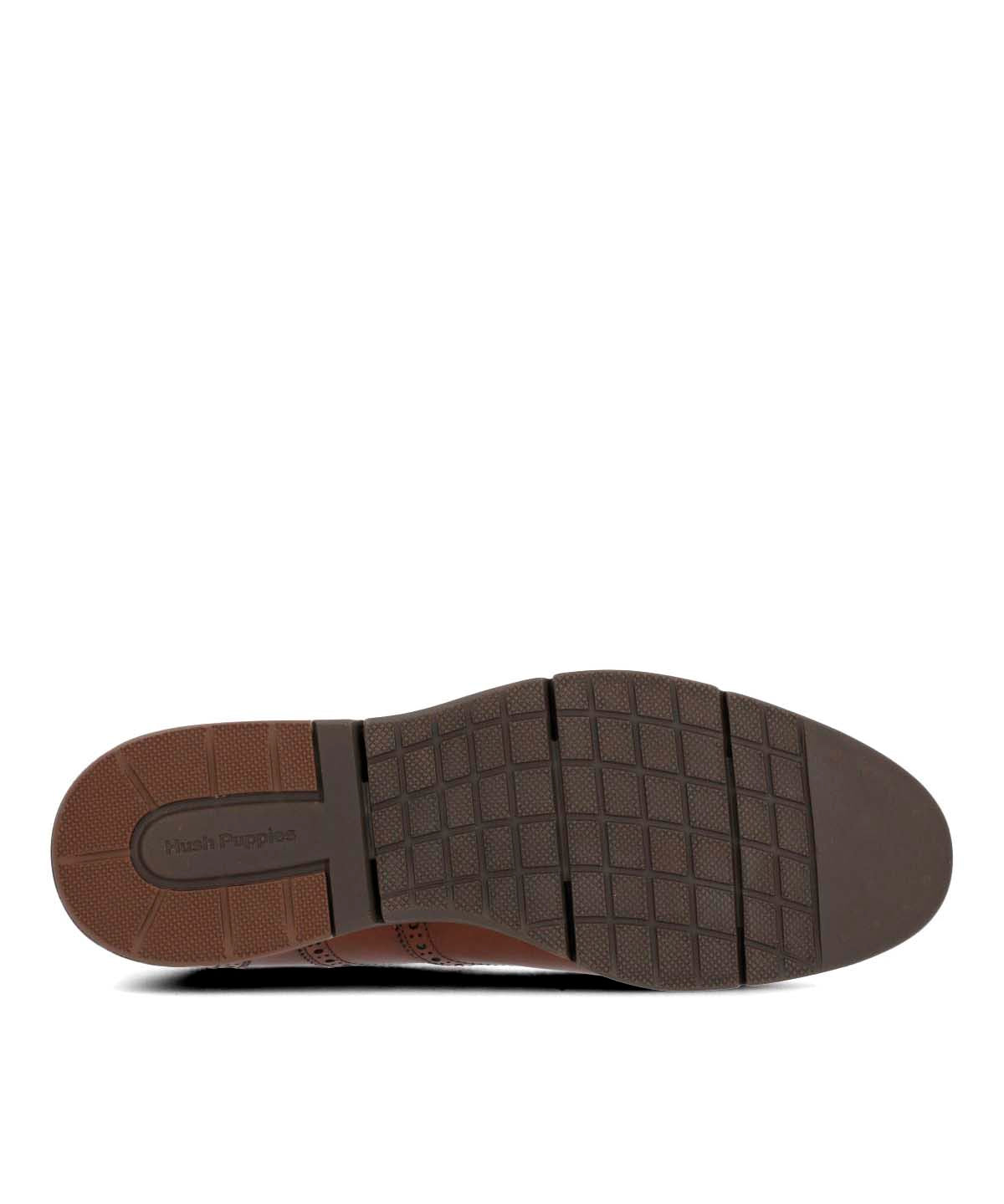 Zapato Para Hombre Cuero Wing Flex Café Hush Puppies