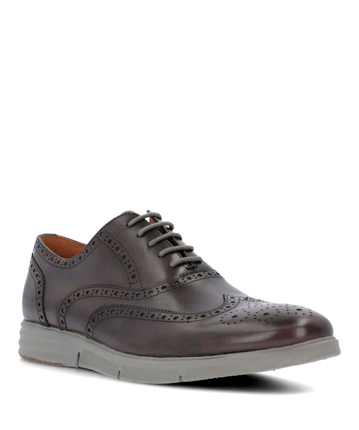 Zapato Para Hombre Cuero Wing Flex Gris Hush Puppies