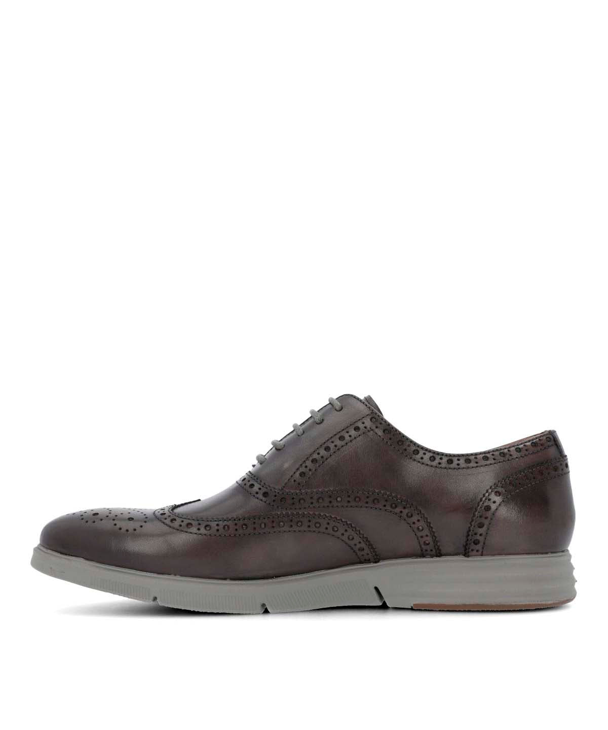 Zapato Para Hombre Cuero Wing Flex Gris Hush Puppies