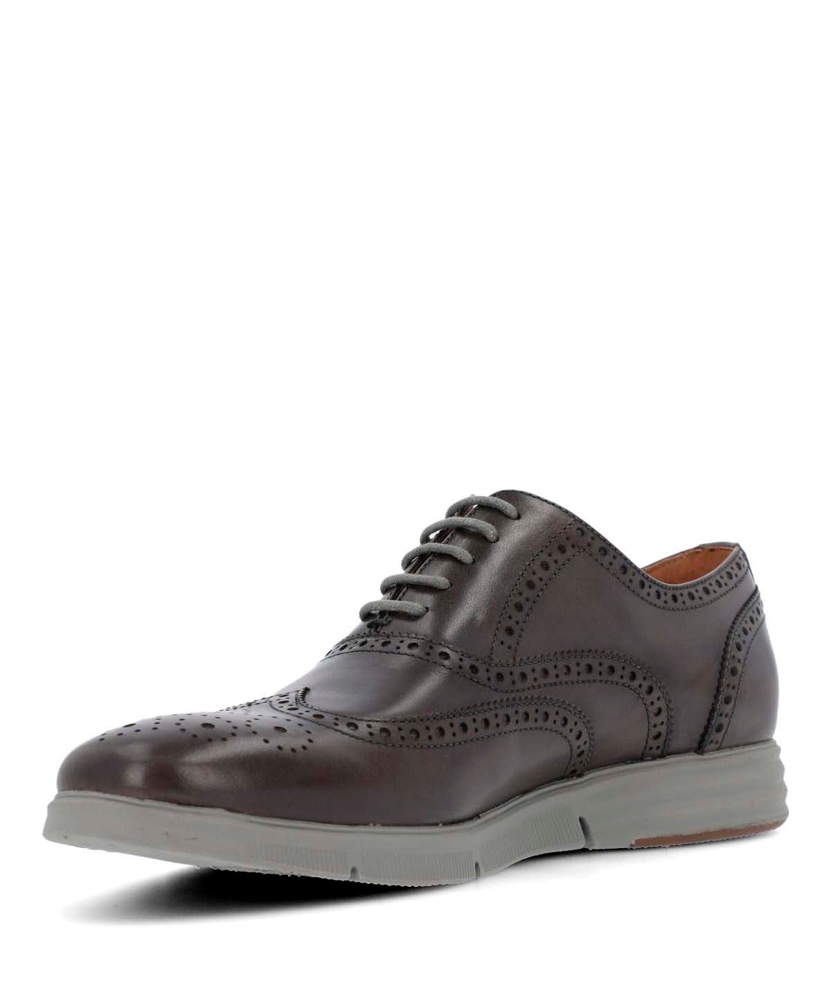 Zapato Para Hombre Cuero Wing Flex Gris Hush Puppies