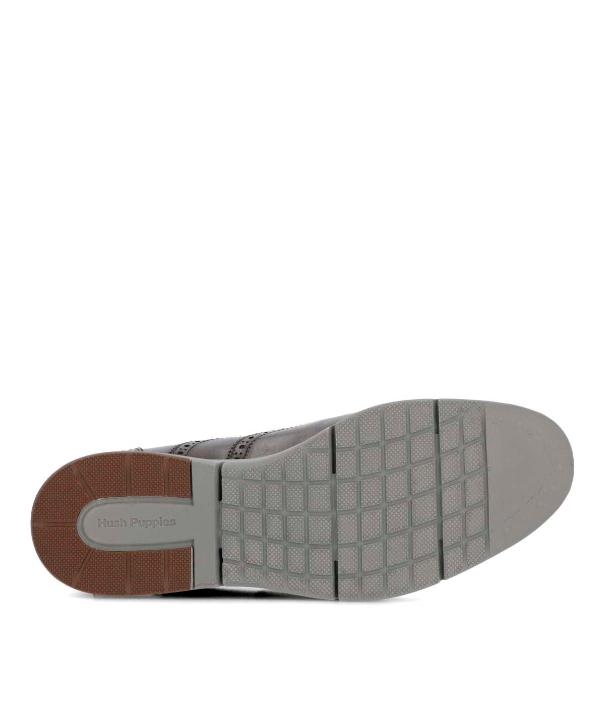 Zapato Para Hombre Cuero Wing Flex Gris Hush Puppies