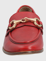 Mocasin Poplin Cuero Mujer