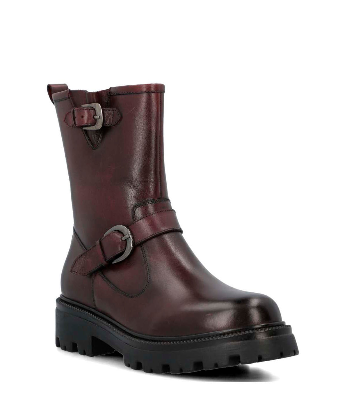Botín Para Mujer Cuero Bunda Rojo Hush Puppies