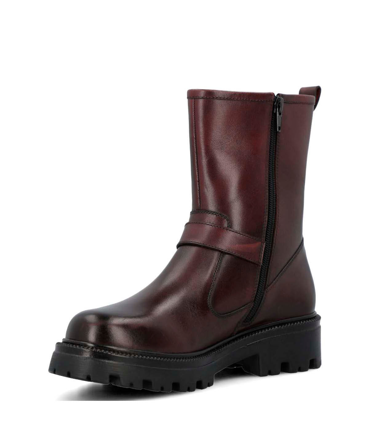 Botín Para Mujer Cuero Bunda Rojo Hush Puppies