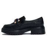 Mocasin Botana Cuero Mujer