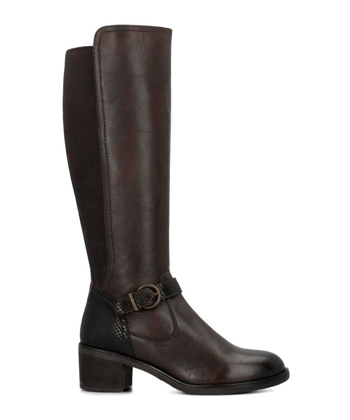 Bota Para Mujer Cuero Elsetet Café Hush Puppies