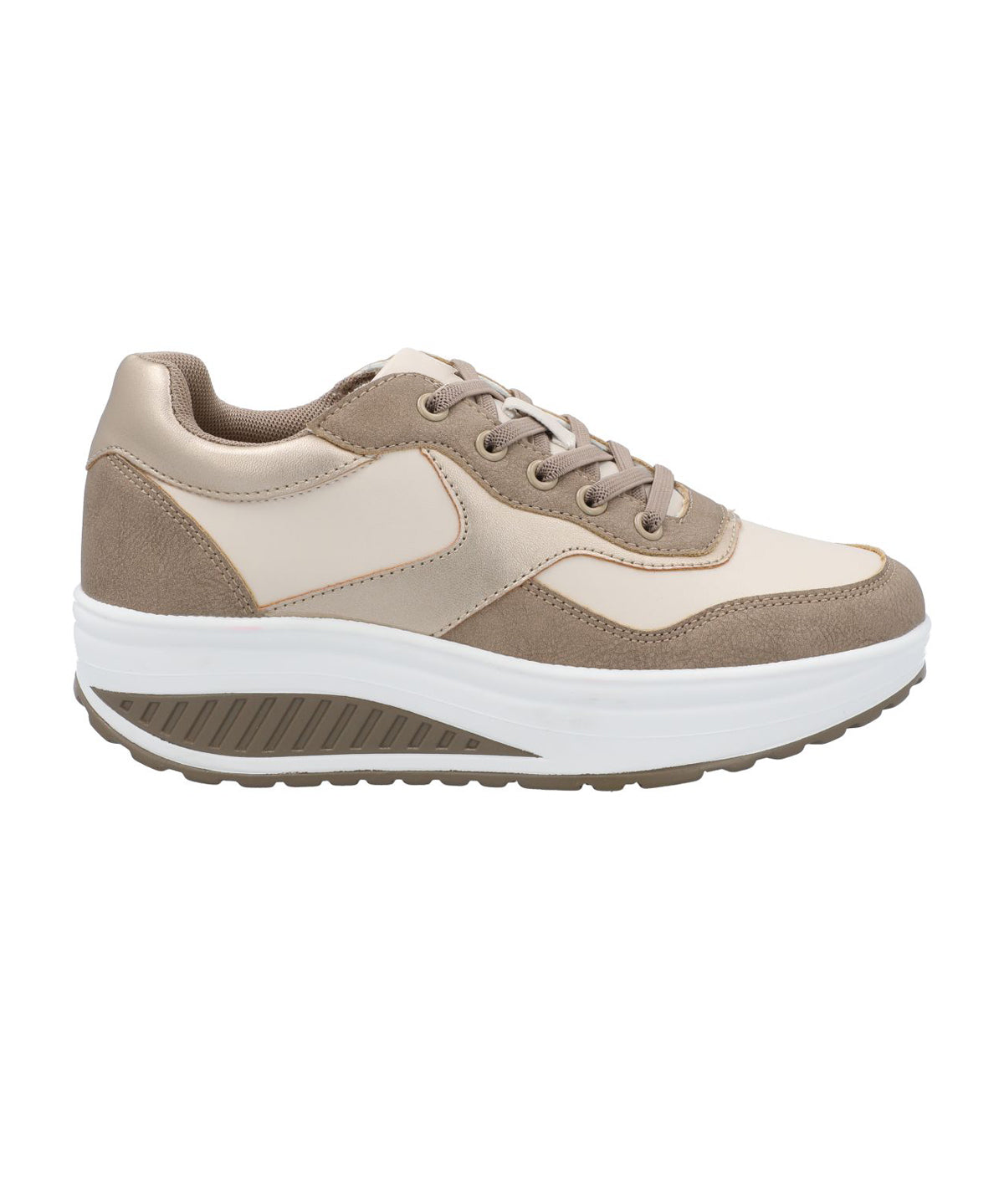 Zapatilla Para Mujer Sintetico Whitney Beige Hush Puppies