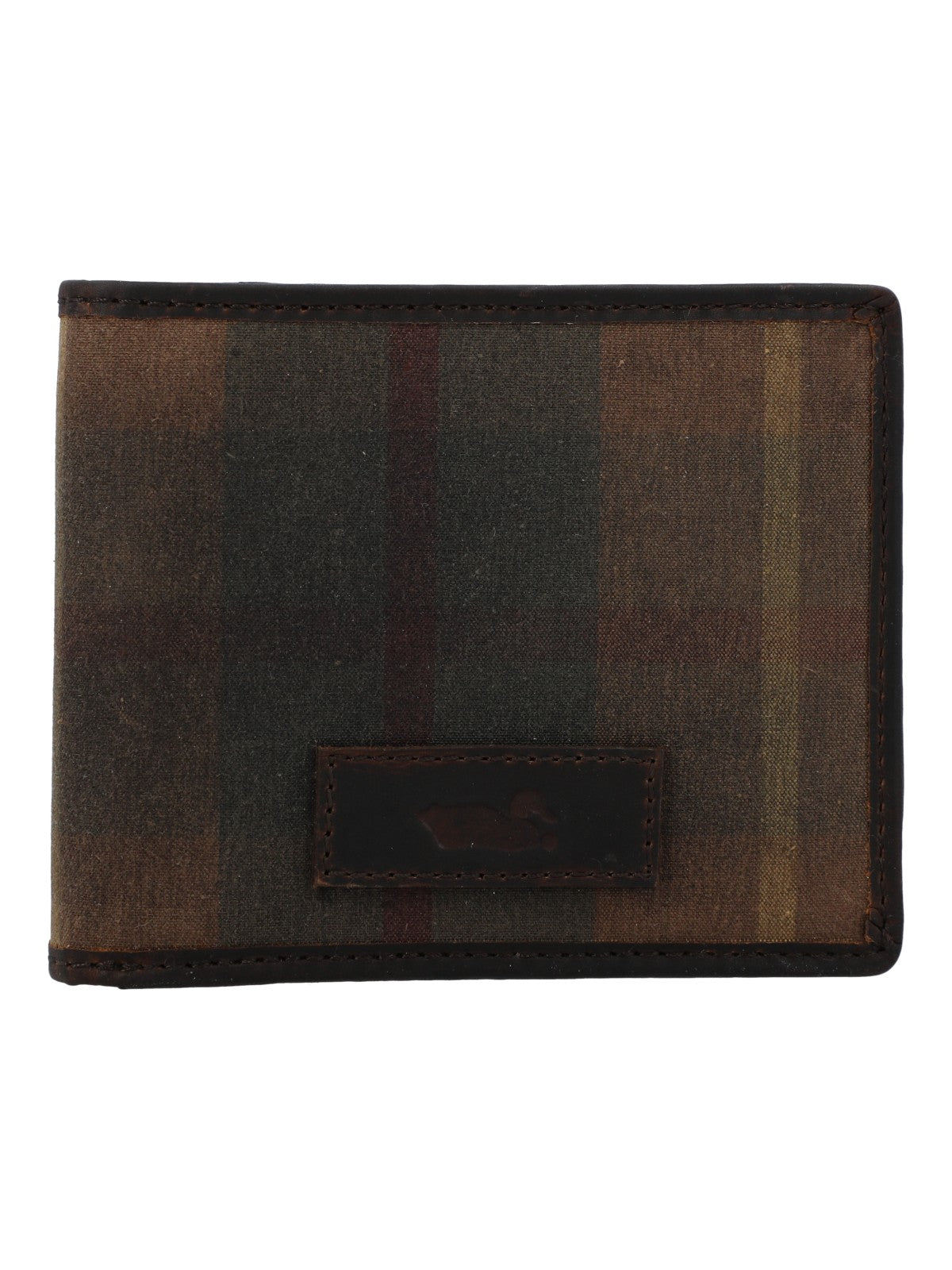 Billetera Para Hombre Canvas Engrasado Inglés Y Cuero Uk Windsor Wallet Marrón Rockford