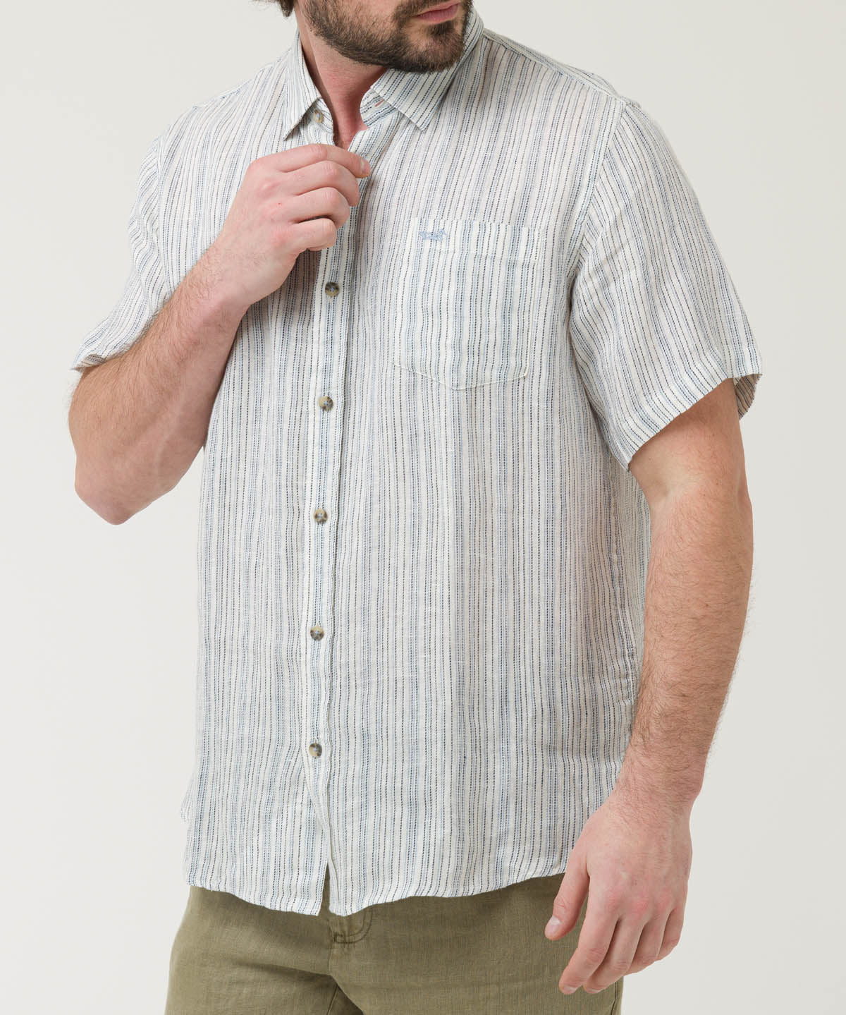 Camisa Lino Orgánico Hombre Brisa Rockford