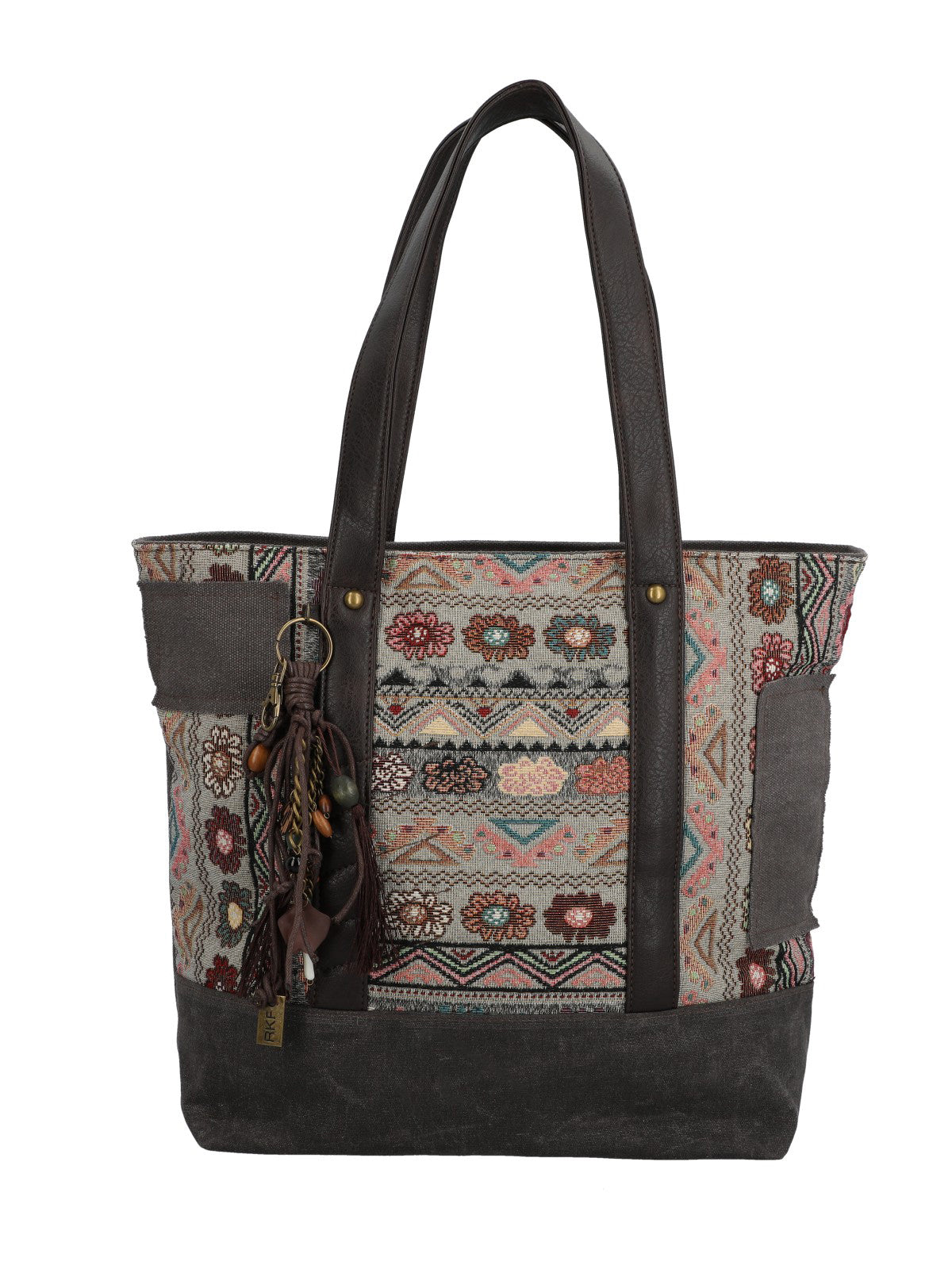 Cartera Para Mujer Textil Fauii Tote Gris Rockford