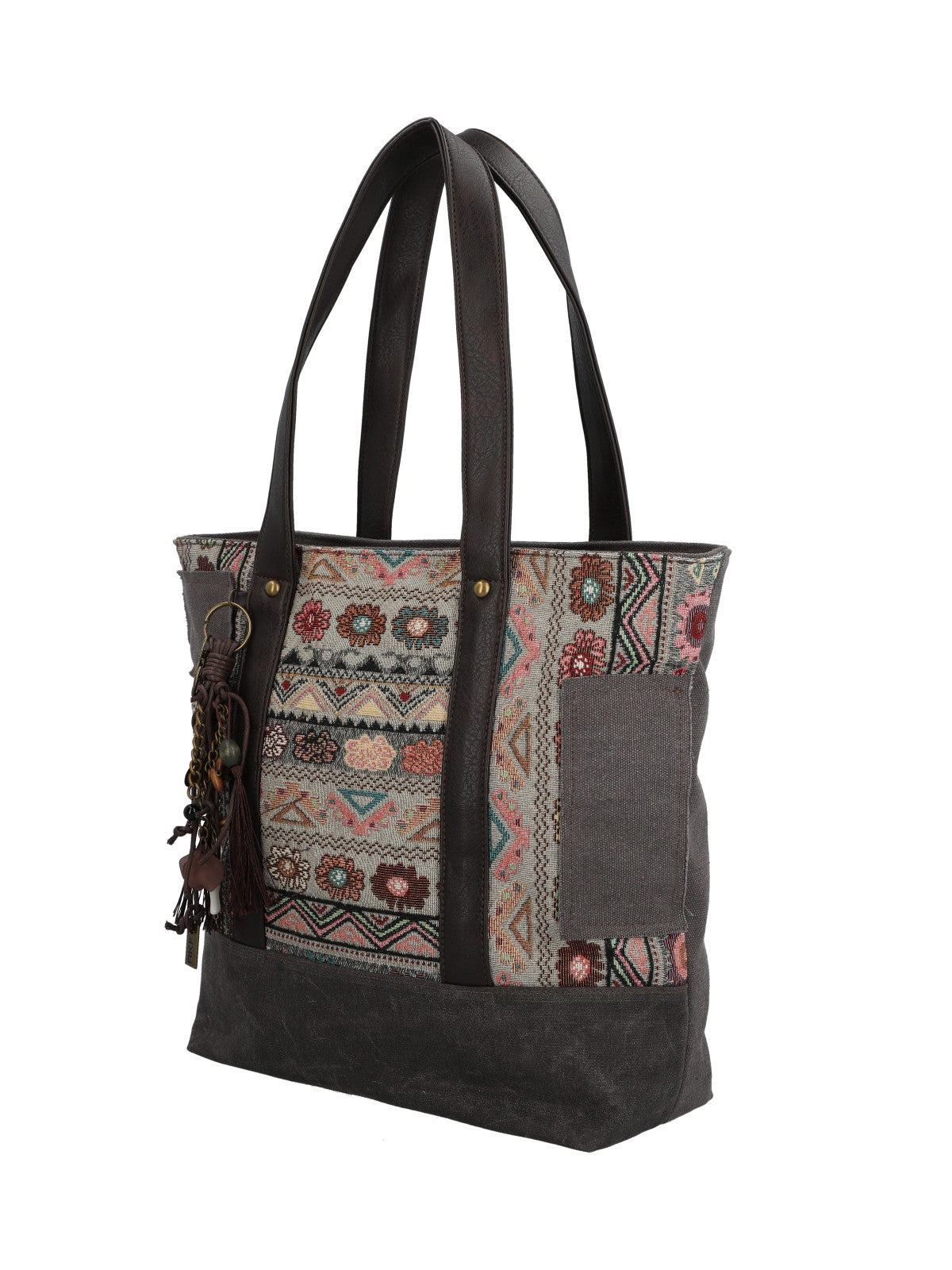 Cartera Para Mujer Textil Fauii Tote Gris Rockford