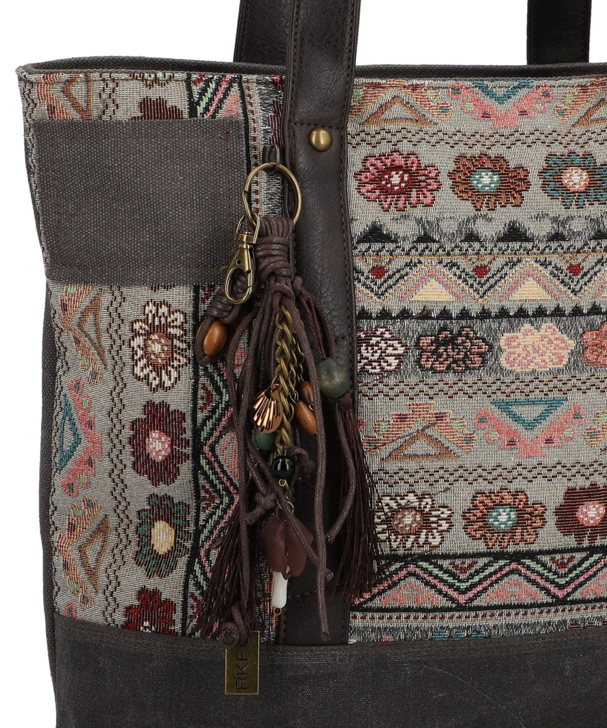 Cartera Para Mujer Textil Fauii Tote Gris Rockford